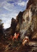 Eugene Fromentin Arab Horsemen in a Gorge
